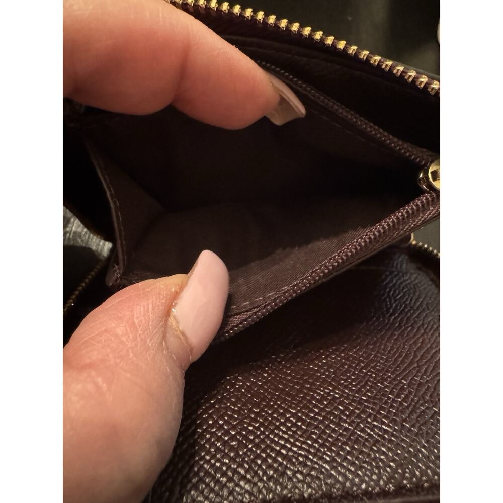 Coach Heart Glitter Small Zip Around Wallet In Raspberry - Picture 5 of 7